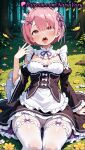 1girl 1girl 1girls 2025 ahegao ai ai_assisted ai_generated anime anime_style apron bangs big_breasts black_dress blush bow breasts bust cameltoe cleavage clothing collar detached_collar detached_sleeves dress female_focus female_only female_solo flower flowers forest frilled_apron frilled_dress frilled_sleeves frills garter_straps grass hair_clips hair_flower hair_ornament hair_over_one_eye hair_ribbon hair_ribbons hairband hand_up hentai high_quality high_res high_res high_resolution juliet_sleeves legwear long_sleeves looking_at_viewer looking_up maid maid_headdress maid_uniform medium_breasts natsuyoru nature on_ground open_mouth outside panties panties panties_under_pantyhose pantyhose patreon pink_eyes pink_hair puffy_sleeves purple_ribbon ram_(re:zero) re:zero_kara_hajimeru_isekai_seikatsu red_eyes ribbon rolling_eyes roswaal_mansion_maid_uniform saliva short_hair sitting solo_female stable_diffusion stockings teeth tongue tongue_out tree underwear upper_teeth_only uvula voluptuous voluptuous_female waist_apron white_apron white_flower white_legwear white_panties white_pantyhose white_thighhighs wide_sleeves x_hair_ornament yellow_flower