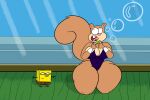 1boy 1girl air_bubbles anthro asphyxiation bow bowtie breasts bubbles cleavage cuffs death drowning dying female furry huge_breasts leotard male marine nickelodeon peril sandy_cheeks sea_sponge sinkcandycentral spongebob spongebob_squarepants squirrel thick_thighs tree_squirrel underwater underwater_peril water wide_hips wrist_cuffs