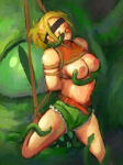 1girl ball_gag bdsm blindfold bondage female final_fantasy final_fantasy_x gag rikku ropepigments square_enix tentacle