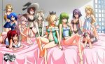 11girls 1girl 6+girls alluring barefoot big_breasts big_breasts black_lingerie black_panties blonde_hair blue_eyes blue_hair blue_lingerie blue_negligee blue_panties brown_eyes brown_hair c.c. cleavage clothed clothing code_geass conception_2 crossover crown dead_or_alive emmeryn_(fire_emblem) erza_scarlet fairy_tail feene_glass female_only fire_emblem fire_emblem_awakening green_eyes green_hair grey_eyes group harem helena_douglas human jadenkaiba juvia_lockser laying_down lingerie lisbeth mario_(series) miriel_(fire_emblem) multiple_girls negligee nintendo olivia_(fire_emblem) panties pink_eyes pink_hair pink_panties purple_eyes purple_hair red_hair rosalina rosario_to_vampire shinozaki_rika shirayuki_mizore smile sword_art_online take_your_pick tank_top tecmo underwear white_lingerie white_panties white_tank_top witch_hat yellow_eyes