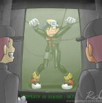 black_hair bulge captured captured_hero ethan_(pokemon) fully_clothed gold_(pokemon) hat human human_only latex pink_hair pokemon pokemon_(game) pokemon_hgss rx26 team_rocket