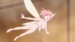 big_breasts closed_eyes edit fairy fairy_wings flying medium_hair nekom14 nipples nude open_mouth pink_hair pussy s-rank_monster_no_&quot;behemoth&quot;_dakedo_neko_to_machigawarete_elf_musume_no_pet_toshite_kurashitemasu screencap