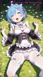 1girl 1girl 1girls 2025 ahegao ai ai_assisted ai_generated anime anime_style apron bangs big_breasts black_dress black_ribbon blue_eyes blue_hair blush breasts bust cameltoe cleavage clothing collar detached_sleeves dress feet_out_of_frame female_focus female_only female_solo flower flowers frilled_dress frilled_sleeves frills garter_straps grass hair_clips hair_flower hair_ornament hair_over_one_eye hair_ribbon hair_ribbons hairband heart heart-shaped_pupils hentai high_quality high_res high_res high_resolution legwear long_sleeves looking_at_viewer looking_up lying maid maid_headdress maid_uniform medium_breasts natsuyoru on_back on_grass open_mouth outside panties panties panties_under_pantyhose pantyhose patreon pink_ribbon purple_ribbon pussy re:zero_kara_hajimeru_isekai_seikatsu rem_(re:zero) ribbon ribbon_trim rolling_eyes roswaal_mansion_maid_uniform see-through short_hair sitting solo_female spread_legs stable_diffusion stockings symbol-shaped_pupils teeth tongue tongue_out underwear upper_teeth_only voluptuous voluptuous_female waist_apron wet wet_clothes wet_panties white_apron white_flower white_legwear white_panties white_pantyhose white_thighhighs wide_sleeves x_hair_ornament