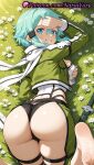 1girl 1girl 1girls 2025 ai ai_assisted ai_generated anime anime_style aqua_eyes aqua_hair arm_up asada_shino ass ass ass_focus bangs barefoot big_breasts black_panties blue_eyes blue_hair blush breasts bust caucasian cropped_jacket feet female_focus female_only flower foot_fetish from_behind grass green_jacket grin gun gun_gale_online hair_between_eyes hair_clips hair_ornament hairclip hentai high_quality high_res high_res high_resolution huge_ass jacket juicy_butt large_ass leotard lipstick long_sleeves looking_at_viewer looking_back lying medium_breasts natsuyoru non-asian on_stomach open_clothes outside panties patreon scarf shiny shiny_hair shiny_skin short_hair shorts sidelocks sinon smile soles solo_female stable_diffusion sword sword_art_online sword_art_online_alicization thick_thighs thigh_strap thighs toes underwear voluptuous voluptuous_female weapon white_flower white_scarf