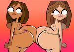 1girl 2_girls angry ass ass_cleavage big_ass bimbo butt_crack codykins123 courtney_(tdi) dat_ass female_only huge_ass human multiple_females rivals shiny taylor_(tdi) the_ridonculous_race thong total_drama_island