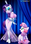 2girls bbmbbf belly_dancer breasts cleavage dancing equestria_untamed female friendship_is_magic hasbro huge_breasts my_little_pony palcomix rarity rarity_(mlp) sisters sweetie_belle sweetie_belle_(mlp) tagme