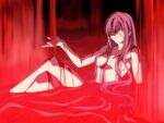 bathing blood blood_bath completely_nude_female game_cg literal_blood_bath long_hair melty_blood pink_hair red_eyes screencap sion_eltnam_atlasia type-moon