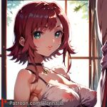 1girl 1girls ai_generated anime anime_girl big_breasts breasts dress henhalla hentai palpable solo_female yakuzen_kusuri