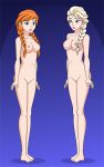 anna_(frozen) big_breasts breasts elsa frozen_(movie) jimryu jimryu_(artist) mind_control nipples nude pussy