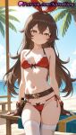 1girl 1girl 1girls 2025 ai ai_generated amber_(genshin_impact) anime anime_style asian ass_visible_through_thighs bare_arms bare_shoulders beach beach_umbrella belt belt_pouch big_breasts bikini blue_sky blush bow bow_hairband breasts brown_belt brown_eyes brown_gloves brown_hair bust cameltoe cleavage closed_mouth collarbone cowboy_shot crossed_bangs day female_focus female_only fingerless_gloves frown genshin_impact gloves groin hair_between_eyes hair_bow hair_ribbon hairband halterneck hentai high_quality high_res high_res high_resolution long_hair looking_at_viewer loose_belt medium_breasts natsuyoru navel ocean orange_eyes outside palm_tree patreon pouch raised_eyebrows red_bikini red_hairband red_ribbon ribbon side-tie_bikini side-tie_bikini_bottom skindentation sky small_breasts solo_female stable_diffusion standing stockings stomach string_bikini sweat swimsuit table thigh_gap thighs tree umbrella voluptuous voluptuous_female water wet white_legwear white_thighhighs