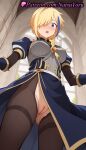 1girl 1girl 1girls 2025 ai ai_generated anime anime_style armor artist_name ass_visible_through_thighs big_breasts black_pantyhose blonde_hair blue_dress blue_eyes blue_hair blush braid braided_ponytail breastplate breasts bust claire_(konosuba) cleft_of_venus cowboy_shot crotch_cutout crotchless dress earrings embarrassed female_focus female_only female_solo from_below fur_trim gloves hair_over_one_eye hentai high_quality high_res high_res high_resolution indoors jewelry kono_subarashii_sekai_ni_shukufuku_wo! labia labia_majora long_hair long_sleeves looking_at_viewer looking_down medium_breasts multicolored_hair natsuyoru no_panties non-asian nopan nose_blush open_mouth pantyhose patreon pelvic_curtain puffy_short_sleeves puffy_sleeves purple_hair pussy pussy short_sleeves single_braid skirt solo_female stable_diffusion standing stockings streaked_hair thighband_pantyhose torn_clothes two-tone_hair uncensored voluptuous voluptuous_female wide-eyed