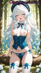 1girl 1girl 1girls 2025 ai ai_generated anime anime_style ass_visible_through_thighs bangs bare_arms bare_shoulders beret big_breasts blue_bow blue_bowtie blue_eyes blue_hair blue_headwear blue_nails blue_panties blue_rose blush bow bow_panties bowtie breasts breasts_out bust cameltoe clothing colored_tips corset cowboy_shot curly_hair detached_collar female_focus female_only female_solo flower flowers forest frills gradient_hair hair_between_eyes hair_flaps hat heart heart-shaped_pupils hentai high_quality high_res high_res high_resolution in_tree lace-trimmed_legwear lace_trim lingerie long_hair looking_at_viewer medium_breasts multi-colored_hair multicolored_hair nail_polish natsuyoru nature navel nipples nipples_outside oc open_mouth original original_character outside panties patreon ribbon-trimmed_legwear rose side-tie_panties sitting sitting_in_tree skindentation solo_female stable_diffusion standing stockings stomach string_panties symbol-shaped_pupils teeth thighs tongue tongue_out topless tree two-tone_hair uncensored_nipples underbust underwear upper_teeth_only voluptuous voluptuous_female wavy_hair white_flower white_hair white_rose white_thighhighs