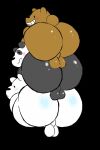 anthro ass balls big_ass brown_bear butt_focus cartoon_network filthyopossum genitals giant_panda grizzly_(wbb) grizzly_bear group high_res ice_bear male male/male mammal panda_(wbb) ursid ursine we_bare_bears