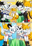 1boy 1girl 3_girls anthro ass barby_koala bbmbbf comic dialogue foursome hershey_the_cat lanolin_the_sheep male male/female mobius_unleashed palcomix pussy sega sega sonic's_guide_to_spanking_2_(comic) sonic_the_hedgehog_(series) spanking speech_bubble tails tails_the_fox