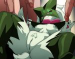 1girl 2025 absurd_res anthro anthro_focus anus areola breasts coolerinker faceless_character faceless_human faceless_male female_focus foreskin fur generation_9_pokemon genitals green_areola green_body green_fur green_nipples group high_res human human_on_anthro humanoid_genitalia humanoid_penis inker_comics inkershike interspecies male male/female mammal meowscarada nintendo nipples penis pink_eyes pokemon pokemon_(species) pokephilia presenting presenting_breasts pussy smile solo_focus