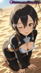 1girl 1girl 1girls 2025 ai ai_assisted ai_generated all_fours anime anime_style armor asian bangs barefoot beach belt big_breasts black_hair black_pants blue_sky blush breastplate breasts brown_eyes brown_hair bust cleavage cleavage_cutout closed_mouth clothing day desert feet female_focus female_only foot_fetish full_body gun_gale_online hair_between_eyes hair_clips hair_ornament hairclip hentai high_quality high_res high_res high_resolution kirigaya_kazuto kirito kirito_(sao-ggo) lips long_sleeves looking_at_viewer medium_breasts natsuyoru one_eye_closed outside palm_tree pants patreon sand short_hair sidelocks sky smile solo_female stable_diffusion sun sunlight sword_art_online tongue tongue_out tree voluptuous voluptuous_female