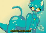 angry blue_hair blue_skin cat_ears furry nicole_watterson