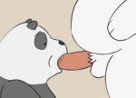 2016 anthro bear cartoon_network fellatio female female_only female_panda_(wbb) female_penetrated furry gif ice_bear male male_only mammal oral panda panda_(wbb) penis polar_bear sex simple_background slightly_chubby thevillager we_bare_bears yaoi