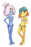 amphibia atfbooru bandaged_breasts flat_chest flat_chest* flat_chested ivy_sundew loincloth maddie_flour small_breasts