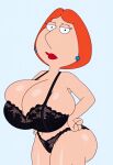  ass bra family_guy lois_griffin looking_at_viewer massive_breasts panties thighs 