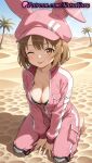 1girl 1girl 1girls 2025 ai ai_assisted ai_generated animal_ears animal_hat anime anime_style asian bangs barefoot beach big_breasts bikini bikini_top black_bikini black_bra blue_sky blush bra breasts brown_eyes brown_hair bunny_ears bunny_hat bust cleavage closed_mouth collarbone day desert fake_animal_ears female_focus female_only full_body gun_gale_online hand_between_legs hat hentai high_quality high_res high_res high_resolution jacket knee_pads kneel kohiruimaki_karen llenn_(sao) long_sleeves looking_at_viewer medium_breasts natsuyoru one_eye_closed open_clothes outside palm_tree pants partially_unzipped patreon pink_headwear pink_jacket pink_pants rabbit_ears rabbit_hat sand short_hair sitting sky smile solo_female stable_diffusion swimsuit sword_art_online tongue tongue_out tree underwear voluptuous voluptuous_female zipper