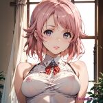 1girl 1girls ai_generated anime anime_girl big_breasts breasts dress henhalla.com hentai rika shinozaki_rika solo_female young younger_female