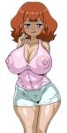 alternate_breast_size areola areola atachi_mimi big_areola big_areolae big_breasts big_breasts big_nipples bimbo breasts brown_hair gigantic_breasts huge_areola huge_areolae huge_breasts huge_nipples impossible_clothes impossible_clothing impossible_shirt large_areola large_areolae large_nipples looking_at_viewer mimi_atachi nipple_bulge nipples nipples_visible_through_clothing short_skirt skirt tight tight_clothes tight_clothing tight_shirt tight_skirt xoooooooox_(artist) yu-gi-oh! yu-gi-oh!_duel_links yu-gi-oh!_sevens