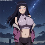 1girl 1girl ai_generated clothing female_only hinata_hyuuga light-skinned_female light_skin long_hair naruto naruto_shippuden outside untoldcreate