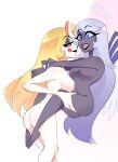 2_girls alluring ass breasts charlie_morningstar_(hazbin_hotel) emily_(hazbin_hotel) feet hazbin_hotel nipples nude open_mouth yuri