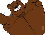 anthro ass balls bear big_ass brown_fur cartoon_network grizzly_(wbb) grizzly_bear legs_grab legs_up male mammal nude smile tepigfan101 we_bare_bears yaoi