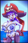 big_breasts big_nipples blue_skin huge_breasts large_areola risky_boots shantae superbustycartoon 