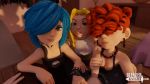 3_girls 3d animated bedroom blenderknight blonde_hair blue_hair earring ed,_edd,_'n'_eddy gif handjob jewelry kanker_sisters lee_kanker looking_at_viewer loop marie_kanker may_kanker multiple_girls pov pov_eye_contact red_hair spiked_bracelet