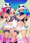 \m/ alolan_exeggutor alolan_pokemon big_breasts breasts cleavage exeggutor female pokemon pokemon_(game) pokemon_sm shadman team_skull team_skull_grunt tease thong