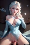 1boy 1girl ai_generated breasts disney elsa elsa_(frozen) frozen_(movie) male/female nipples nude pov solo_focus trynectar.ai vaginal