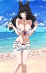  artemisumi beach belt_loop bikini blake_belladonna clothing high_resolution large_filesize nipples nude rwby shorts swimsuit very_high_resolution whentai 