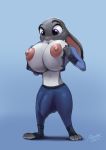 1futa 2017 anthro areola breasts bulge clothed clothing disney fur furry futa_only futanari grey_fur high_res huge_breasts judy_hopps lagomorph mammal nipples penis_outline police_uniform pulsar purple_eyes rabbit simple_background solo_futa uniform zootopia