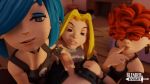 3_girls 3d animated blenderknight blonde_hair blue_hair ed,_edd,_'n'_eddy gif handjob kanker_sisters lee_kanker looking_at_viewer loop marie_kanker may_kanker pov pov_eye_contact red_hair