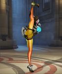  activision blizzard_entertainment british chronal_accelerator fingering_pussy leg_lift lena_oxton orange-tinted_eyewear overwatch tiptoes tracer_(overwatch) video_game_character video_game_franchise 