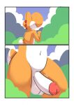  1girl 2020 absurd_res anthro balls comic erection genitals high_res komdog male mario_bros multicolored_body nintendo orange_body orange_yoshi penis scalie two_tone_body video_games white_body yoshi_(species) yoshies_(species) yoshisaurs_(species) 