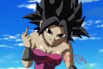 big_breasts breasts caulifla cleavage dicasty dicasty1 dragon_ball dragon_ball_super dragon_ball_z first_porn_of_character middle_finger saiyan