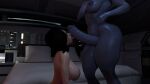  asari futanari futanari_on_female huge_ass huge_penis liara_t&#039;soni licking mass_effect miranda_lawson 