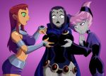 big_breasts breasts dc dc_comics groping jinx raven_(dc) ravenravenraven starfire surprised teen_titans