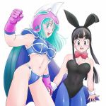 armor bra bulma_briefs bunny_ears bunny_outfit cape chichi clothing cosplay dragon_ball dragon_ball_z helmet ribbon thong underwear