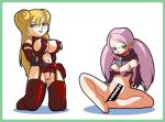  2_girls 2girls adette_kistler bdsm bit_gag bitgag bondage bound censored cynthia_lane female_only gag gagged higashiyama_(artist) higashiyama_(higashiyama_honpo_l.t.d) lowres multiple_girls overman_king_gainer thighhighs 