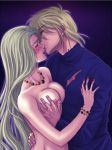 1boy 1girl barbariccia blonde_hair breast_grab breasts cain_highwind closed_eyes final_fantasy final_fantasy_iv grabbing hair jewelry kain_highwind kiss kissing long_hair necklace nipples nude soranokaze15 soranokaze15_(artist) very_long_hair