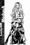  inhumans lockjaw marvel medusa medusa_(marvel) monochrome pat 