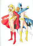 1999 2girls andy_price barbara_gordon batgirl batman_(series) boots dc dc_comics female female_only kara_zor-el naked_cape supergirl superman_(series)