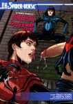  1boy 2_girls 2girls alien april_parker artist_name blue_eyes bodysuit breasts brown_hair character_name comic cover cover_page cum cum_on_body cum_on_breasts cum_on_clothes cum_on_face cum_on_upper_body edge_of_spider_verse english english_text exiles faceless_male facial male male/female marvel marvel_comics may_parker mayday_parker miguel_o&#039;hara multiple_girls nipple_bulge oral penis rosita_amici short_hair spider-girl spider-man spider-man_(series) spider-man_2099 spider-man_2099_(character) spread_legs standing straight_hair symbiote text tracyscops veiny_penis venom venom_(marvel) 