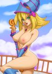 1girl dark_magician_girl konami nipples yu-gi-oh! yuu-gi-ou_duel_monsters