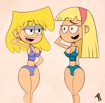 2_girls blonde_hair breasts crossover cute female_only kendall_perkins kick_buttowski kick_buttowski:_suburban_daredevil long_hair lori_loud multiple_girls nipples smile the_loud_house